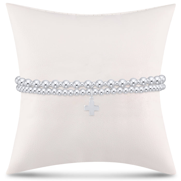 grateful for you gift stack - sterling signature cross charm