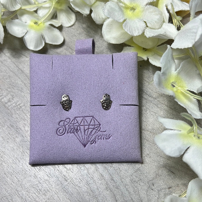 Hamsa Studs  Sterling Silver Earrings