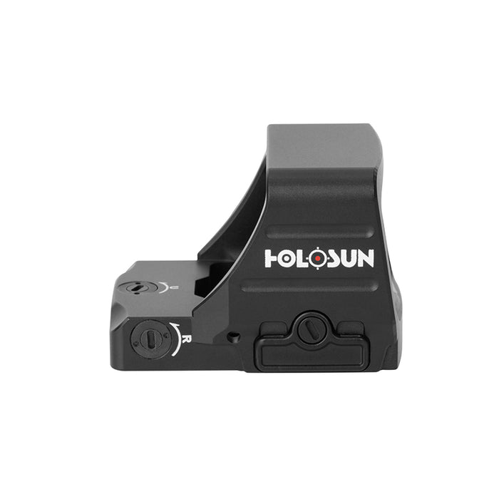 Holosun 407 COMP Green, Huge Competition Window, RMR Footprint, 6 MOA Green Dot, Side Battery - HE407COMP-GR6