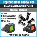 Holosun 407C/507C X2 and X3 Replacement Screw Set