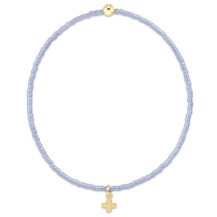Hope Classic Ocean Mist Bracelet - Signature Cross Small Gold Charm