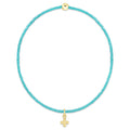 Hope Classic Turquoise Bracelet - Signature Cross Small Gold Charm