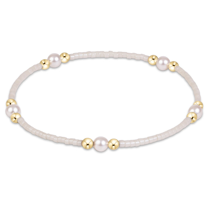 Hope Purpose Pearl Bracelet - Milkshake