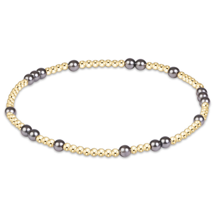 Hope Unwritten Pearl Dark Grey 3mm Bracelet