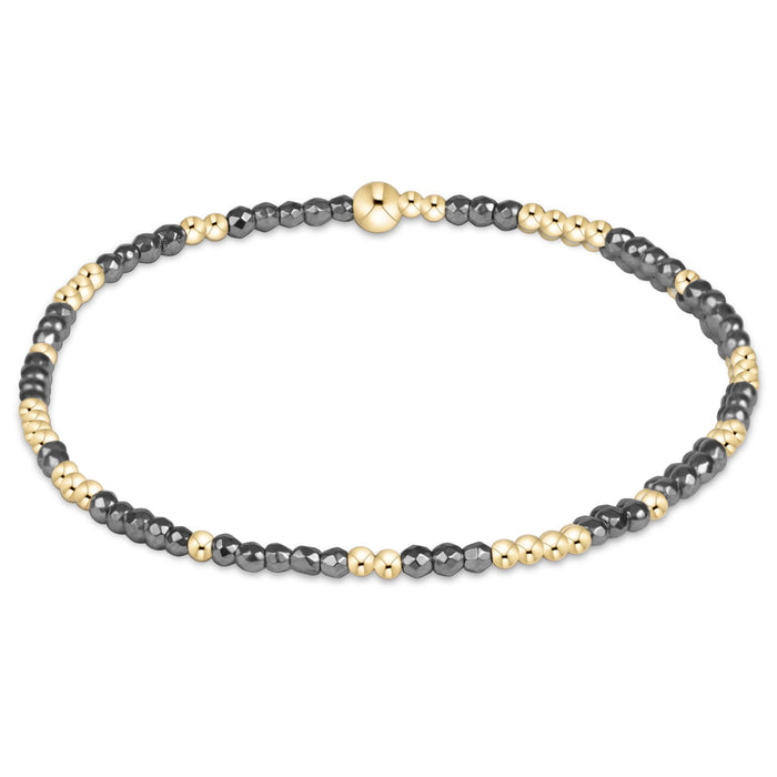 Hope Unwritten Silver Faceted Hematite 2mm Bracelet