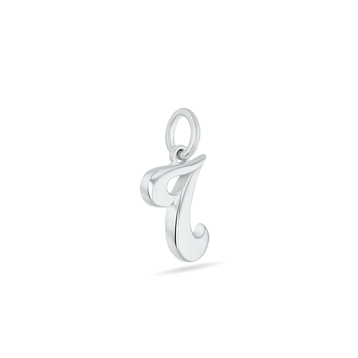 Initial T Love Letter Mini Pendant in Silver Catherine Best Dev