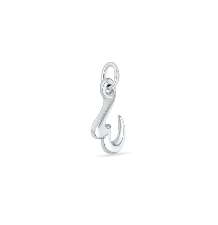 Initial W Love Letter Mini Pendant in Silver Catherine Best Dev