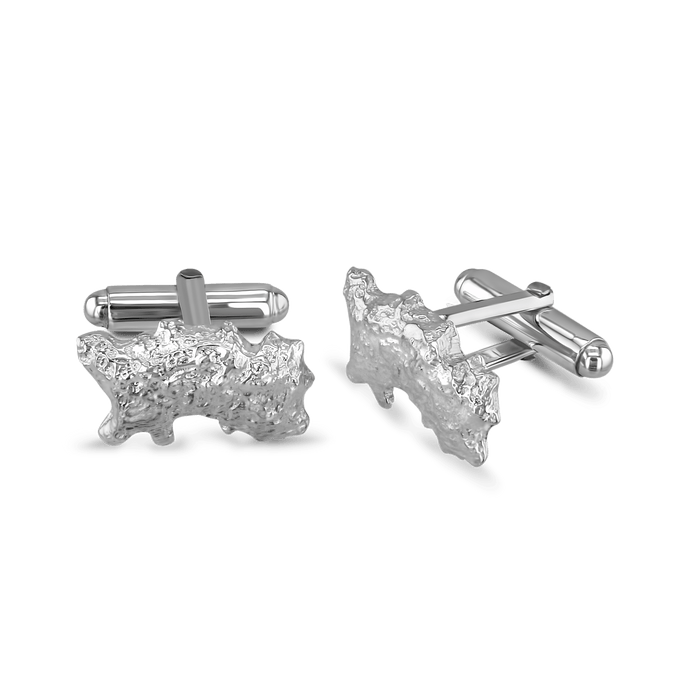 Island of Jersey Silver Cufflinks Catherine Best Dev Bar Fittings