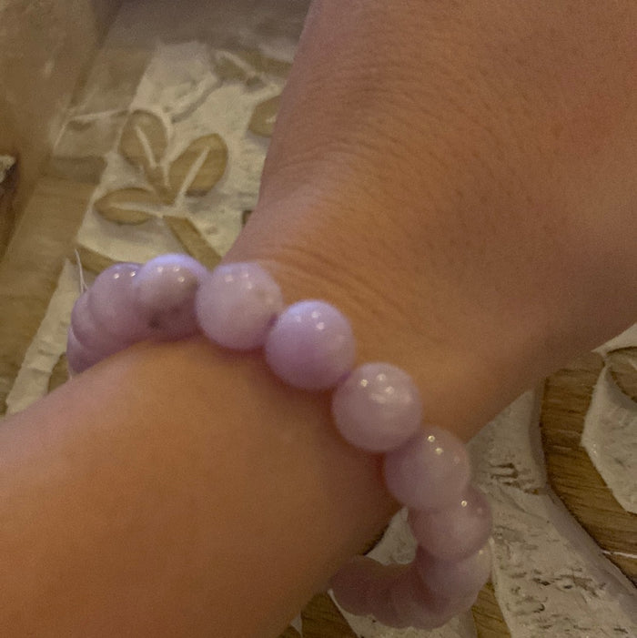 Kunzite -  8mm Bead Bracelet