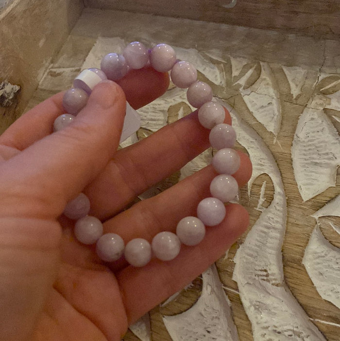 Kunzite -  8mm Bead Bracelet