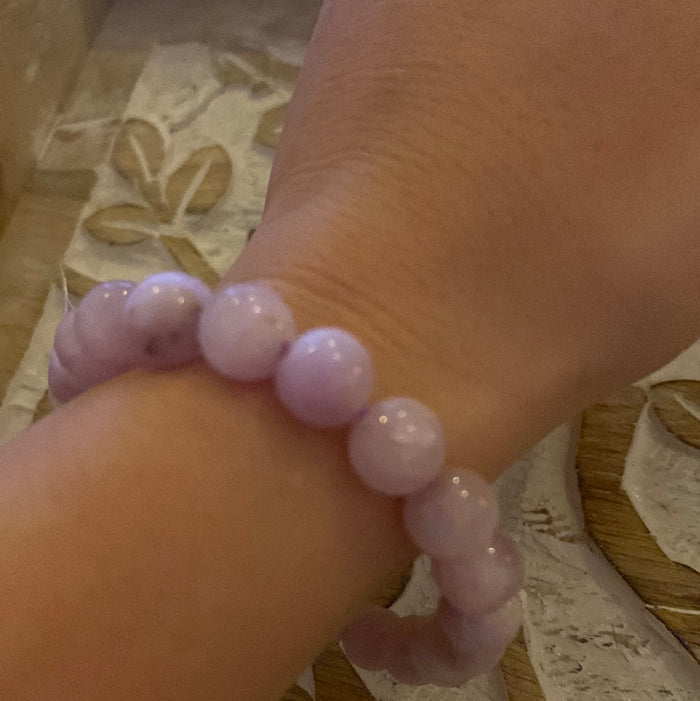 Kunzite -  8mm Bead Bracelet