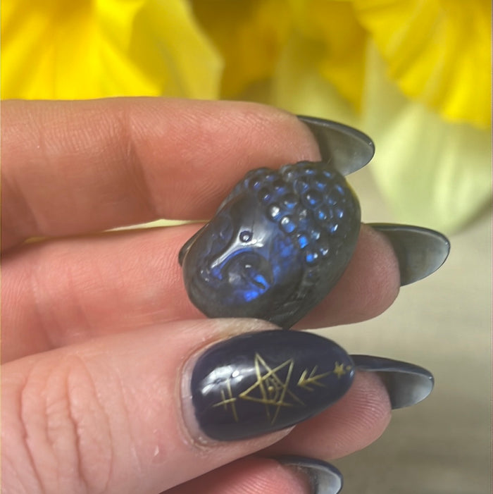 Lab Labradorite Buddha