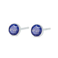 lapis lazuli rose gold stud earrings on white  background
