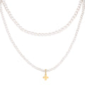 layers with meaning - pearl signature cross charm