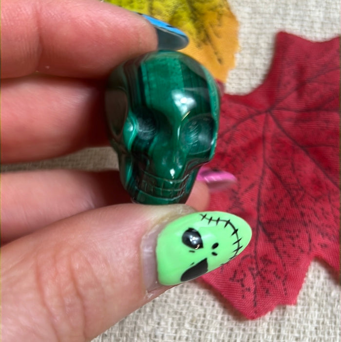 Malachite Skull