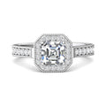 Martin Flyer Forevermark Micro Pavé Setting Multi-Tone with Cut Design Engagement Ring