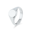 Men's Classic Oval Head Signet Ring Catherine Best Dev Silver