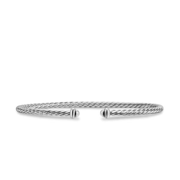 Micro Cable Flex Bracelet in Sterling Silver, 2.6mm
