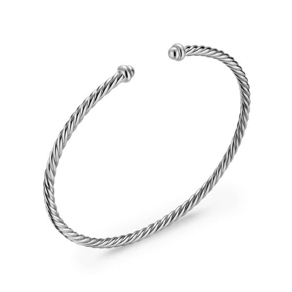 Micro Cable Flex Bracelet in Sterling Silver, 2.6mm