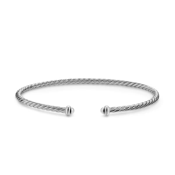 Micro Cable Flex Bracelet in Sterling Silver, 2.6mm