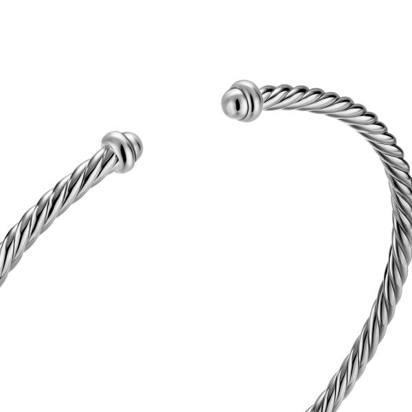 Micro Cable Flex Bracelet in Sterling Silver, 2.6mm