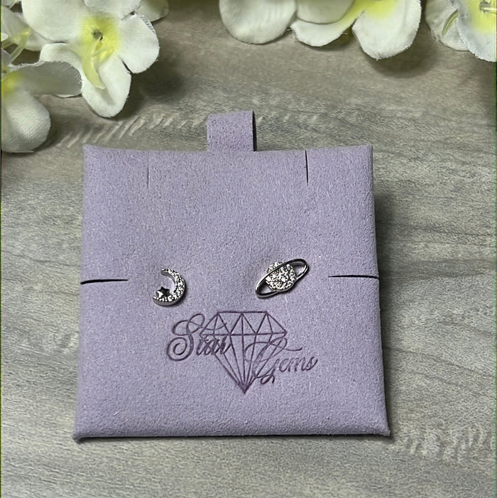Moon & Planet - Universe Sterling Studs Earrings