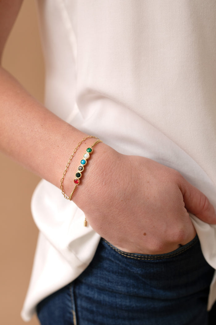Mother Hidden Message Acrostic Bolo Bracelet