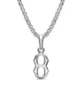 Number Eight Amulet in Sterling Silver, 18.6mm