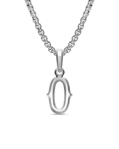 Number Zero Amulet in Sterling Silver, 18.6mm