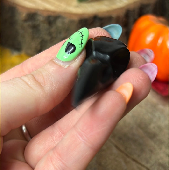 Obsidian small Raven / Crow Skull