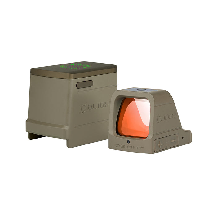 Olight FDE Osight Red Dot - 3 MOA - Magnetic Charging Cover - RMR Footprint