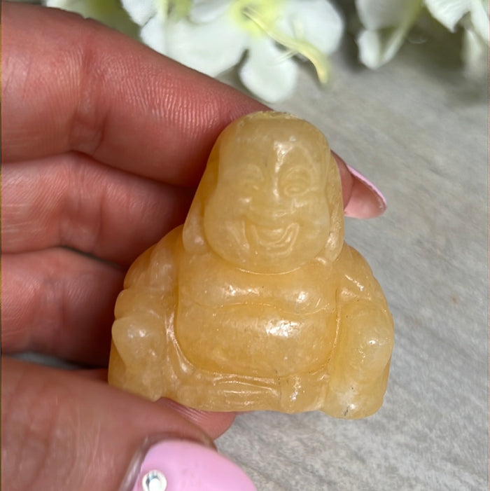 Orange Calcite Buddha