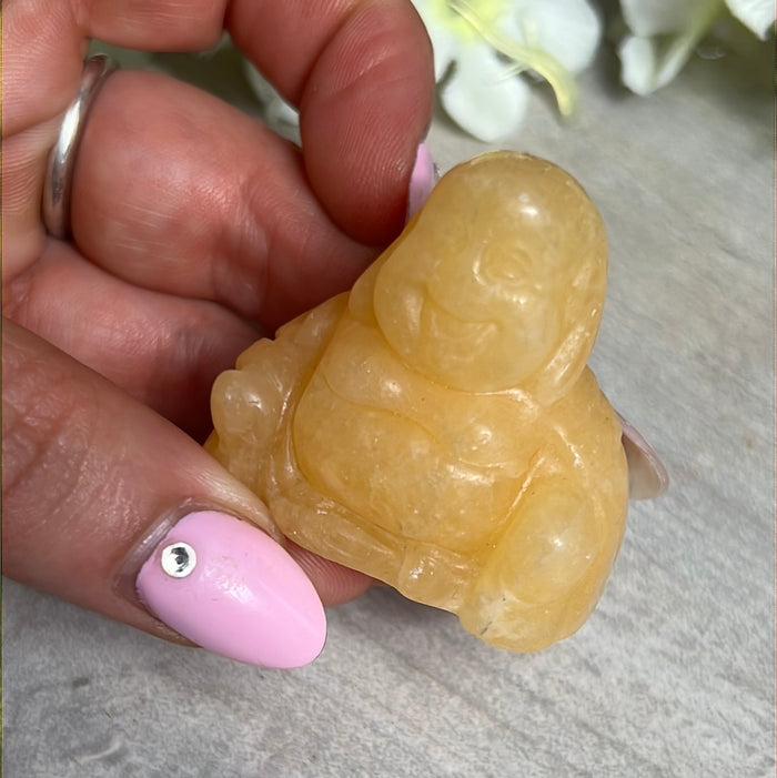 Orange Calcite Buddha