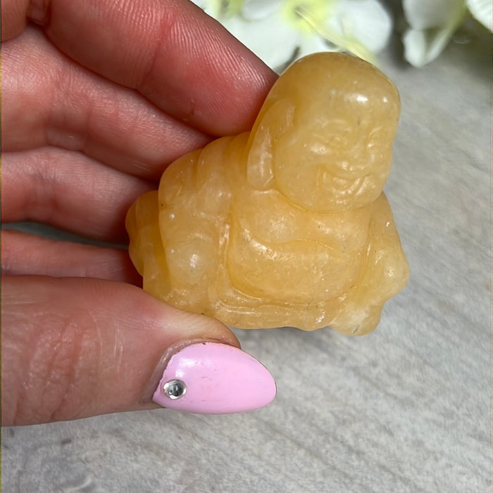Orange Calcite Buddha