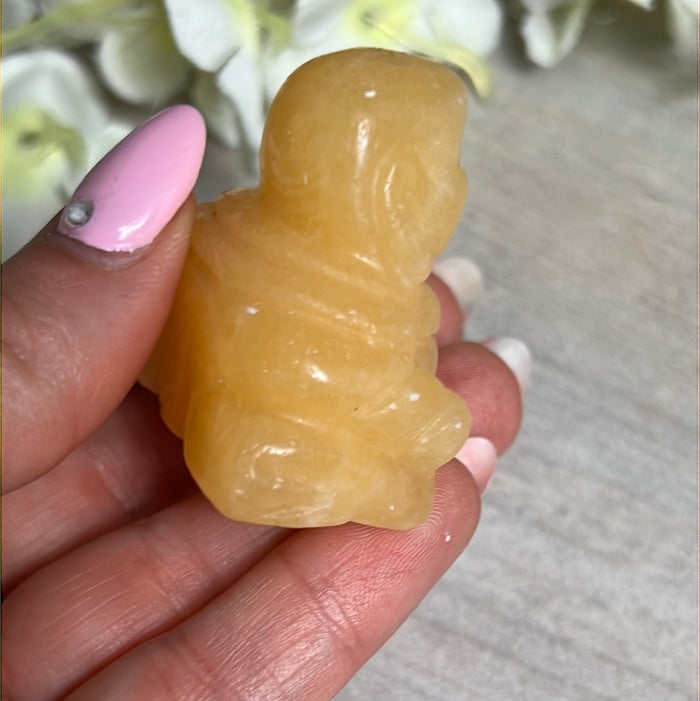 Orange Calcite Buddha