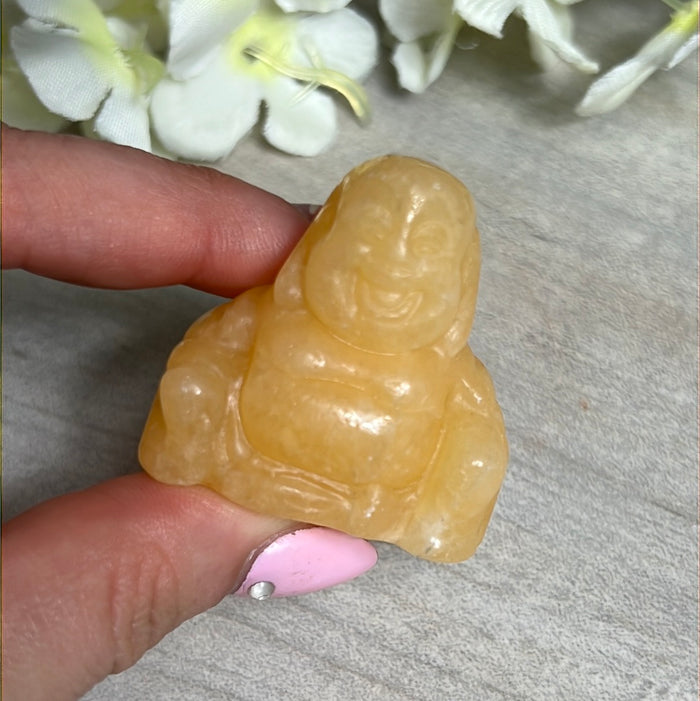 Orange Calcite Buddha
