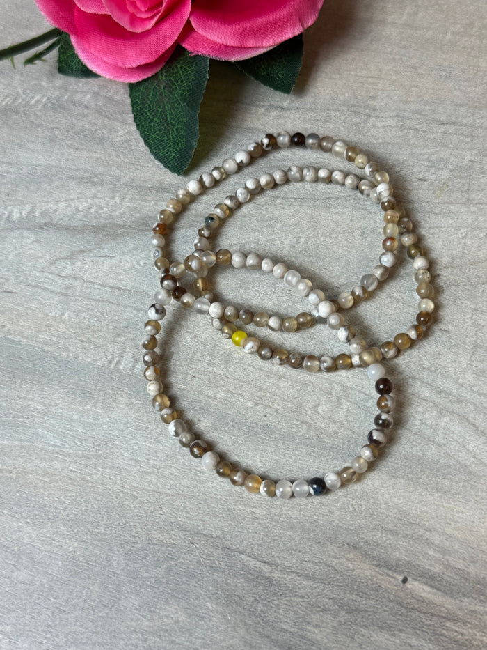 Orca Agate 4mm bracelet