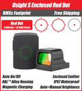 Osight S Enclosed Emitter Red Dot - 32 MOA Circle + 2 MOA - RMSc Footprint - Magnetic Charging