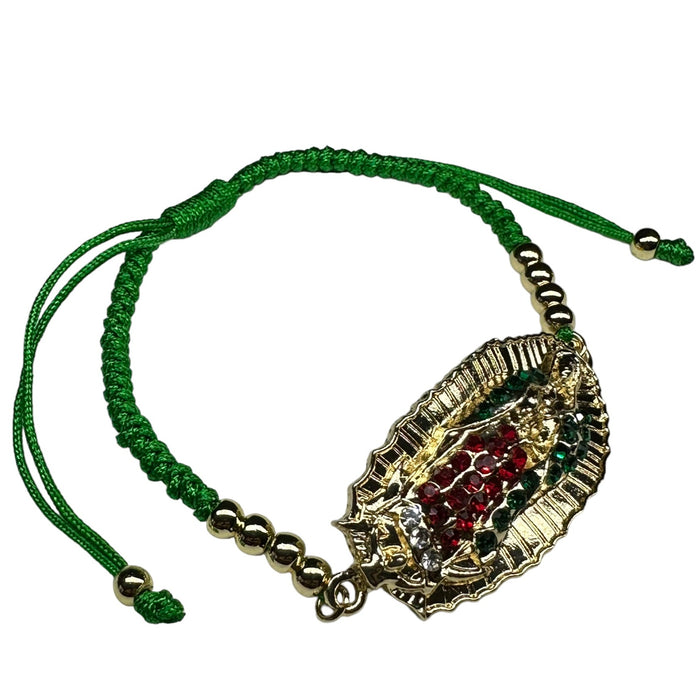 Our Lady of Guadalupe Bracelet - Knotted & Gold Filled