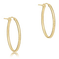 Oval Gold 1" Hoop - Textured