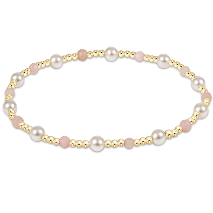 Pearl Sincerity 4mm Gem Bracelet - Pink Opal