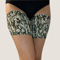 anti chafing thigh bands for dresses camouflage bandelettes on model