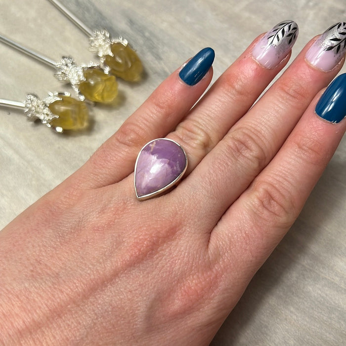Phosphosiderite 925 Ring - Size L 1/2