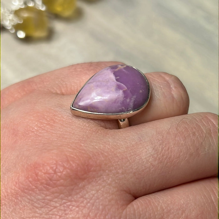 Phosphosiderite 925 Ring - Size L 1/2