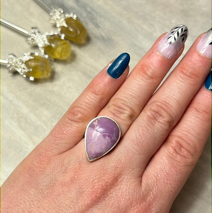 Phosphosiderite 925 Ring - Size L 1/2