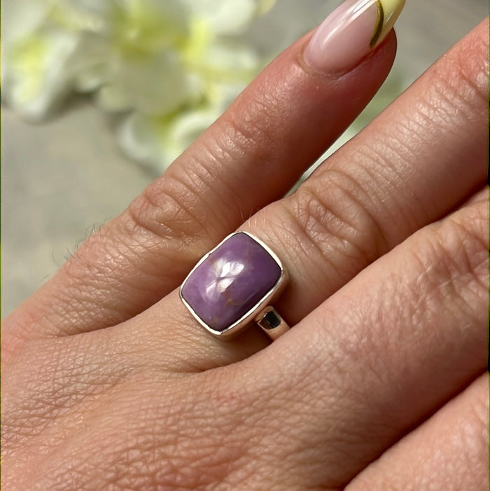 Phosphosiderite 925 Ring - Size L 1/2
