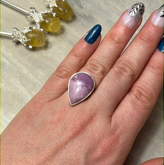 Phosphosiderite 925 Ring - Size L 1/2