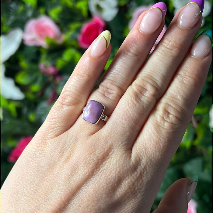 Phosphosiderite 925 Ring - Size L 1/2