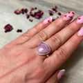 Pink Tourmaline 925 Silver Ring - Size O  AA GRADE