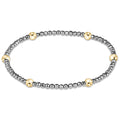 Presence Silver Faceted Hematite 2mm Bracelet